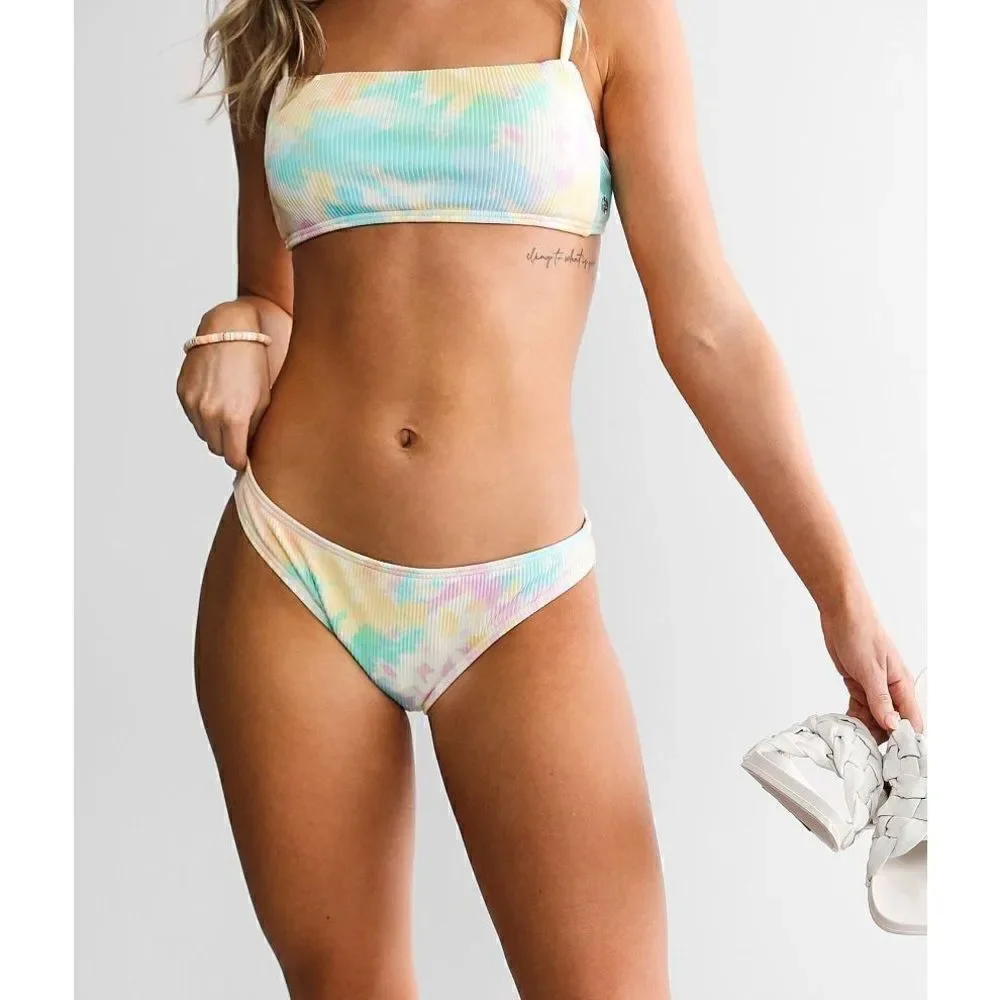 Billabong rainbow tide tropic low rise tie dye bikini bottoms XL NWT